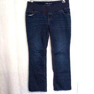 Old Navy Dark Blue Wash Straight Leg Maternity Jeans Size 10 Short